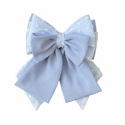 Multi Layered Georgette Bows (Light Blue)