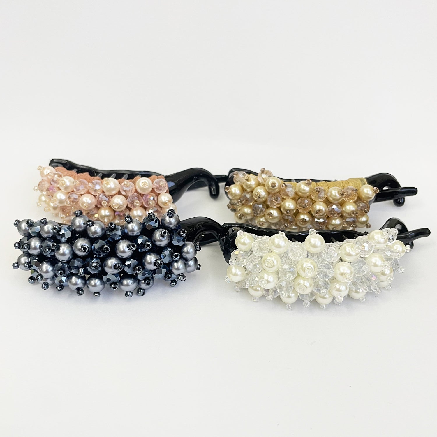 Crystal Embellished Hair Clip with Beads (Single)