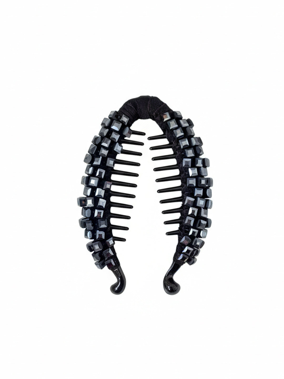 Crystal Studded Banana Clip (Blue)