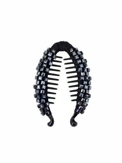 Crystal Studded Banana Clip (Blue)