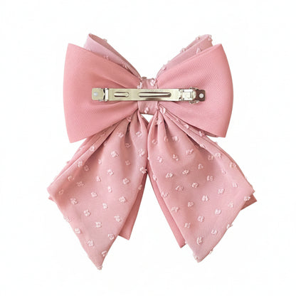 Multi Layered Georgette Bows (Pink)