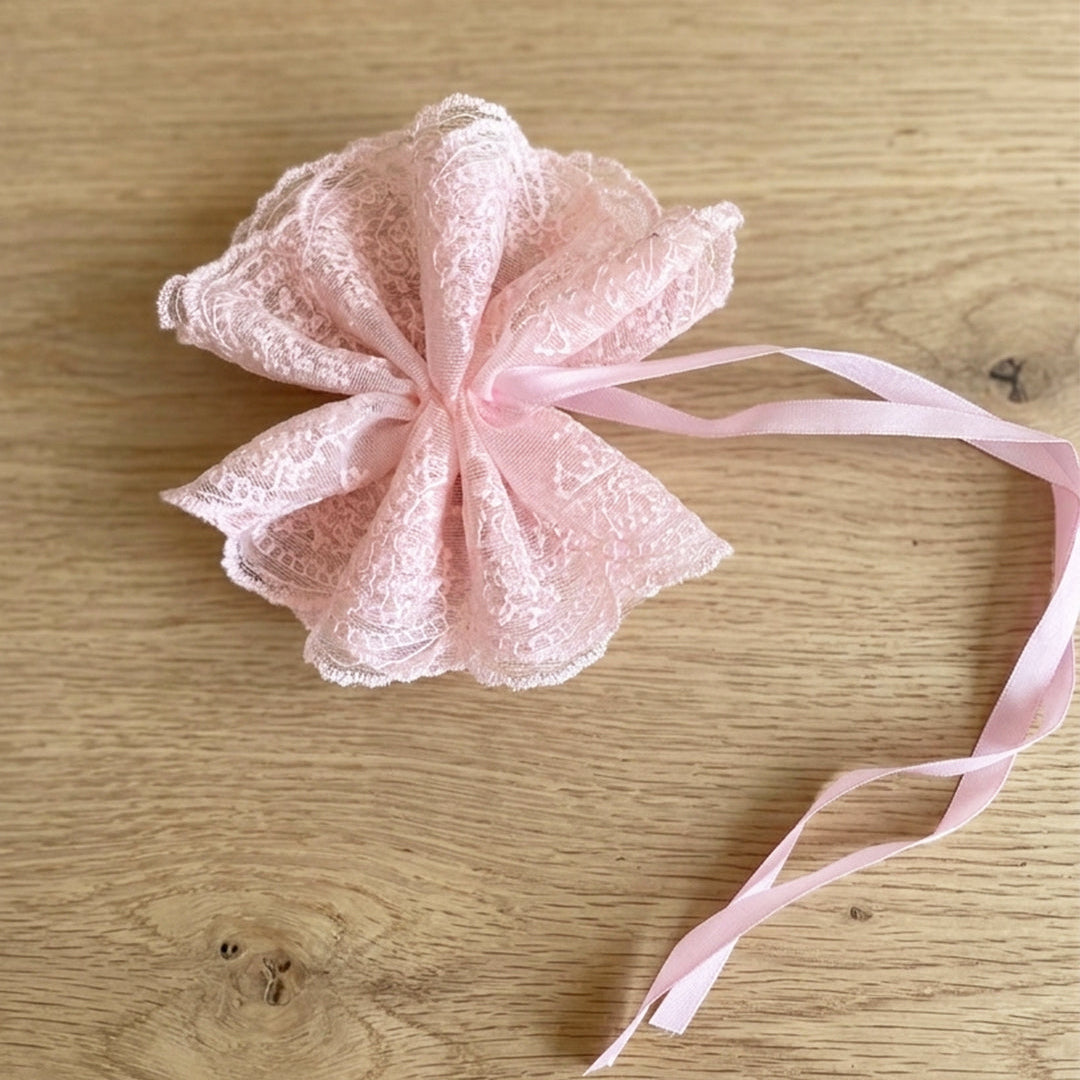 Frilly Hair Ties (Pink)
