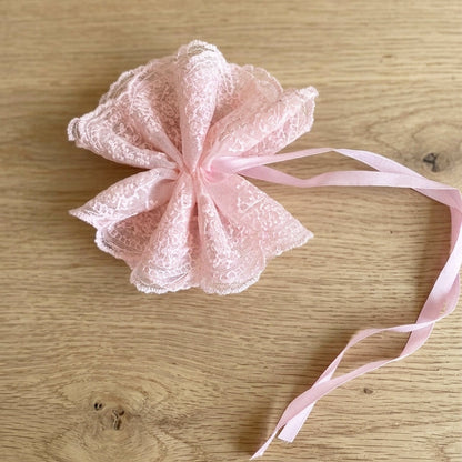 Frilly Hair Ties (Pink)