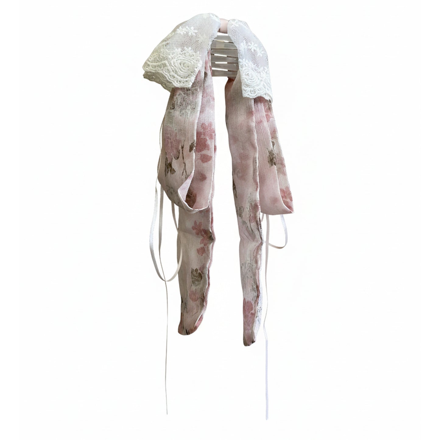 Elegant Pink Floral Claw Clip