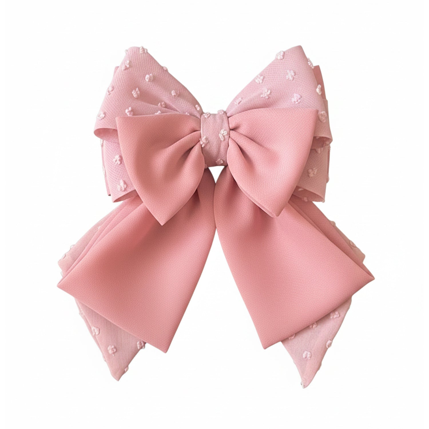 Multi Layered Georgette Bows (Pink)