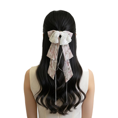 Elegant Pink Floral Claw Clip