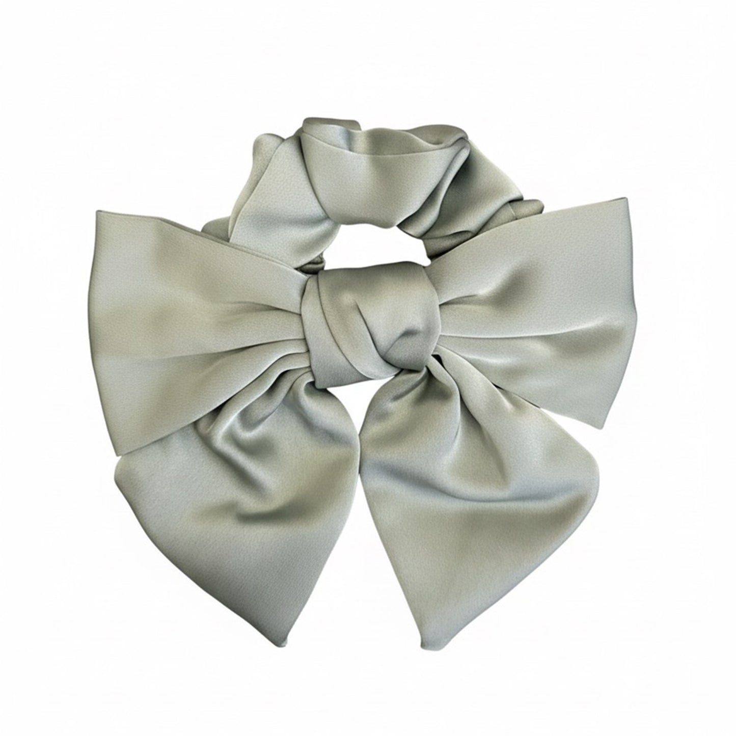 Satin Scrunchie Bow (Pista Green)