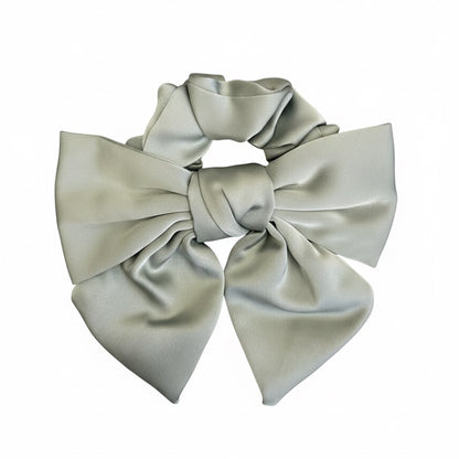 Satin Scrunchie Bow (Pista Green)