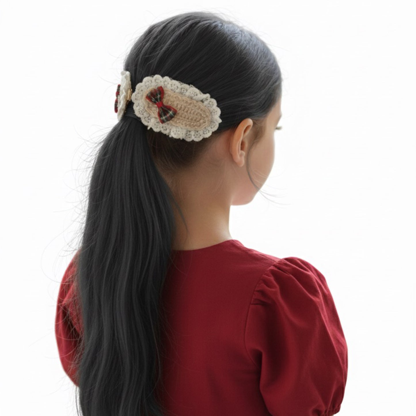 Sleek Check on Beautiful Lacy Tic Tac Pins (Two Pairs)