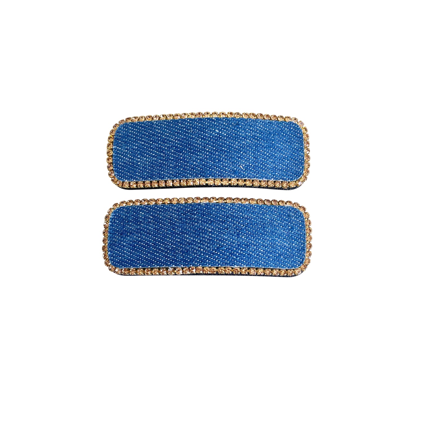 Studded Denim Clips with (Tic Tac) 2 Pairs (Copy)