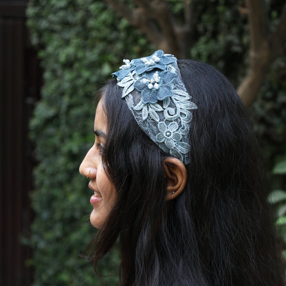 Embellished Three Flower Broad Headbands