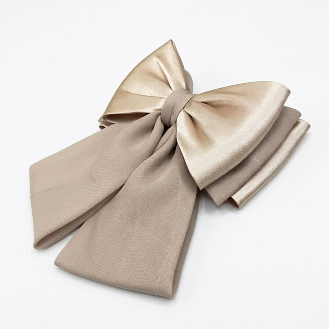 Georgette and Satin Bow Clips (Golden)