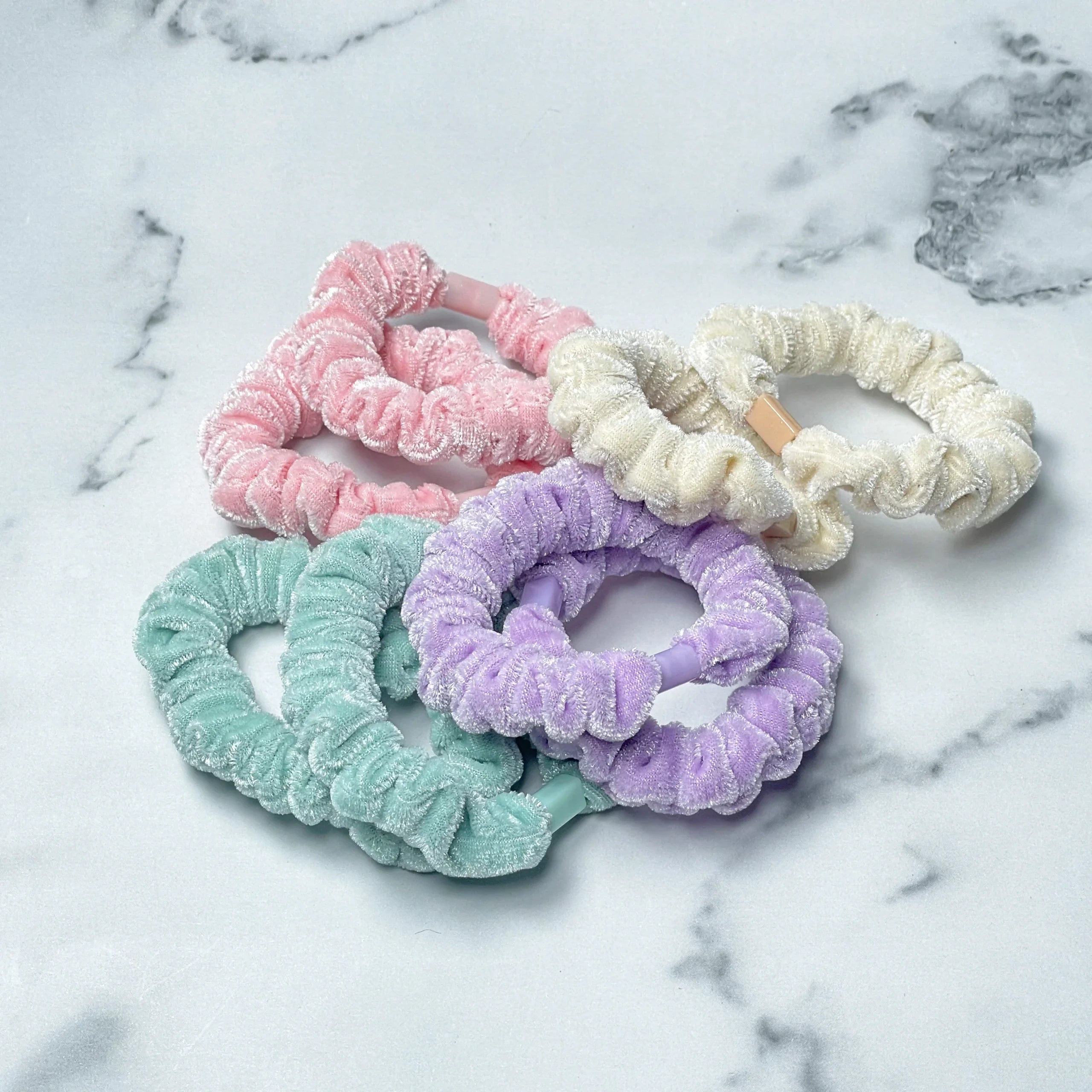 Shiny Velvet Hair Ties (Assorted-Pack Of 3)